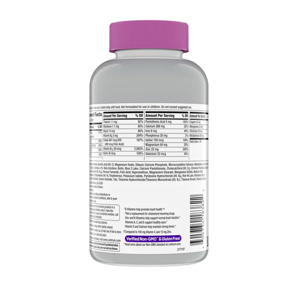 Multivitaminas Centrum Silver para mujeres mayores de 50 años, 275 Tabletas - Imagen 2