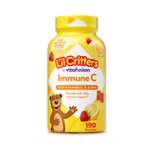 Vitamina L'il Critters Immune C para Niños, Sabor a Fruta, 190 Gomitas