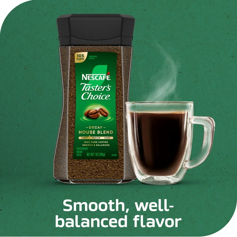 NESCAFÉ Taster's Choice Descafeinado Mezcla de Casa, Café Instantáneo de Tueste Medio Claro - Imagen 2