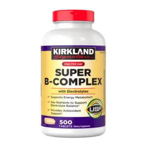 Vitamina Kirkland Signature Super B-Complex con electrolitos, 500 tabletas