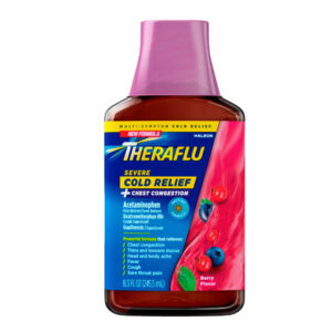 Theraflu  Medicina para Resfriado y Gripe Severos, Berry, 8.3 Fl Oz