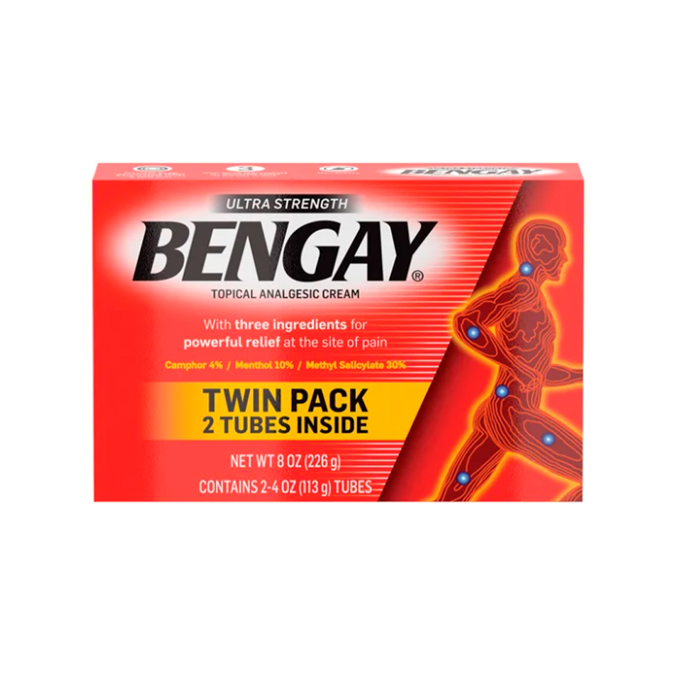 Crema analgésica BENGAY de máxima potencia, 8 onzas.