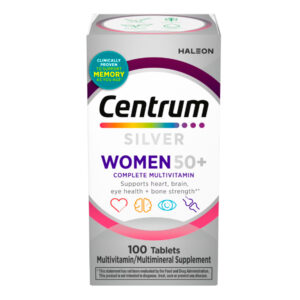 Centrum Silver Multivitamina para Mujeres de 50 Años O Más con Vitaminas B, C, D3 y E, 100 Tabletas
