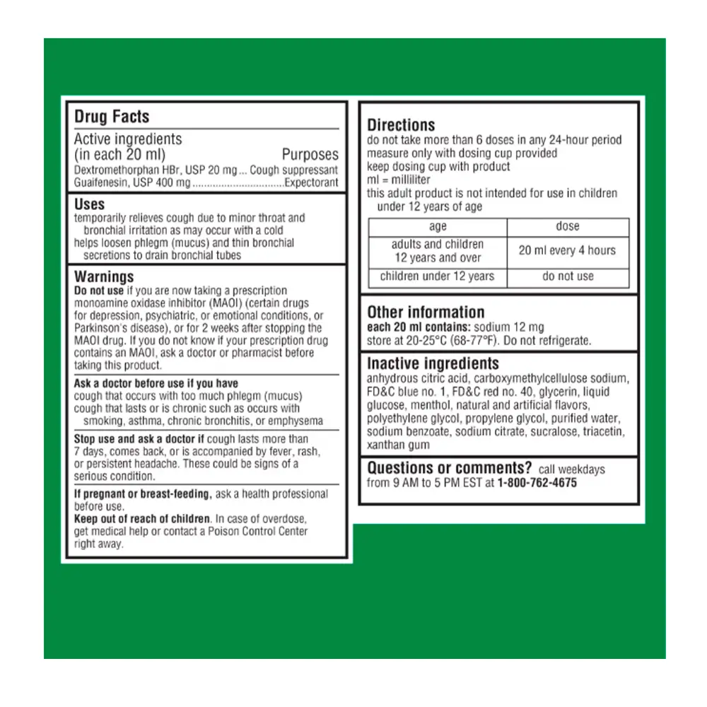 Robitussin Medicina para la Tos, Congestión y Resfriado de Máxima Potencia, 4 Fl Oz - Imagen 2