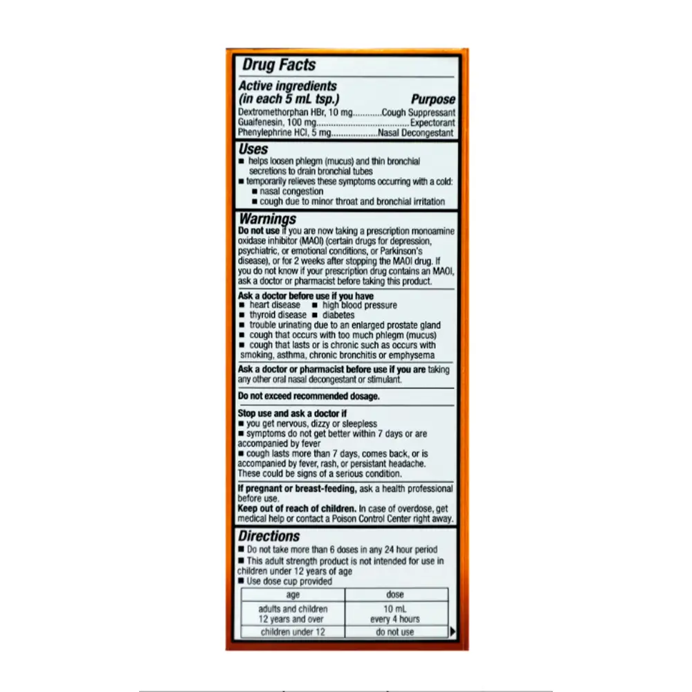 Tukol Miel Jarabe Frío Multi Síntoma over-the-counter Medicina, 4 fl oz - Imagen 2