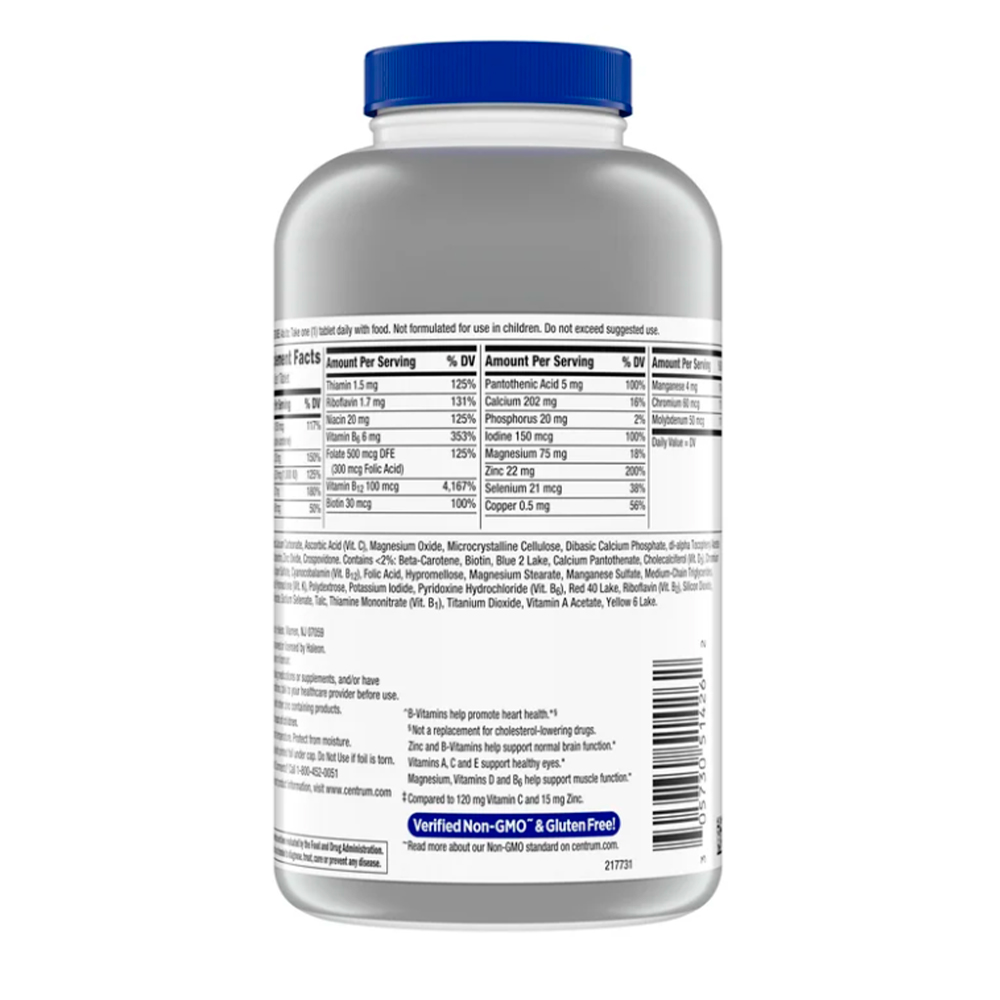 Multivitaminas Centrum Silver para hombres mayores de 50 años, 275 Tabletas - Imagen 2