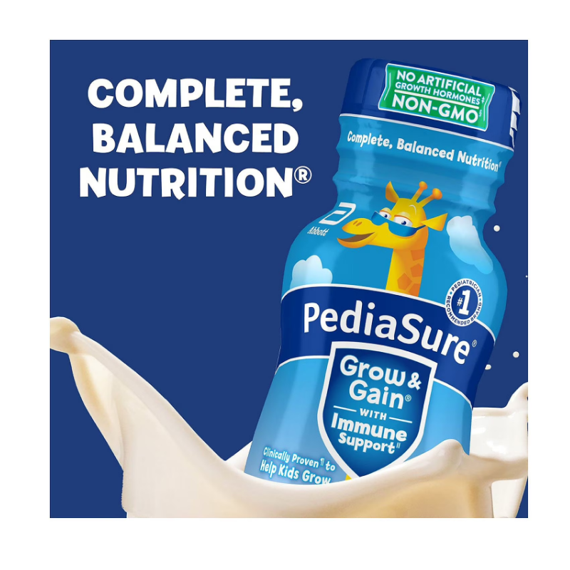 Batido nutricional PediaSure para niños, sabor vainilla, 237 ml (8 onzas líquidas)