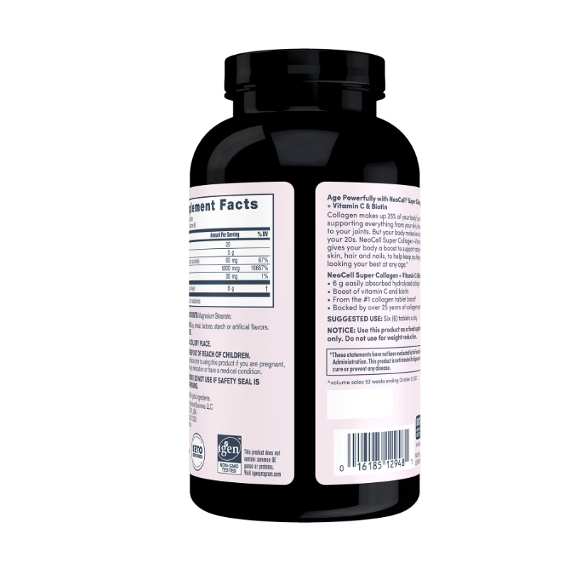 NeoCell Péptidos de Colágeno + Vitamina C y Biotina en Cápsulas, 360 - Imagen 2