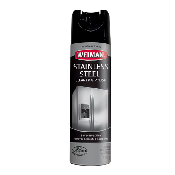 Limpiador y abrillantador de acero inoxidable para cocina y electrodomésticos Weiman, 17 oz
