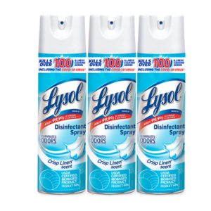 Desinfectante en aerosol Lysol, aroma a lino fresco, 539 ml (19 oz)