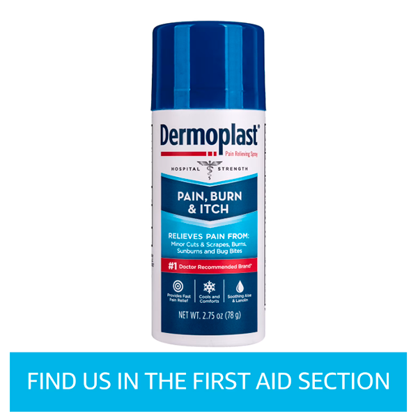 Dermoplast Spray para Aliviar el Dolor por Cortes Menores, Quemaduras y Picaduras de Insectos, 2.75 Oz