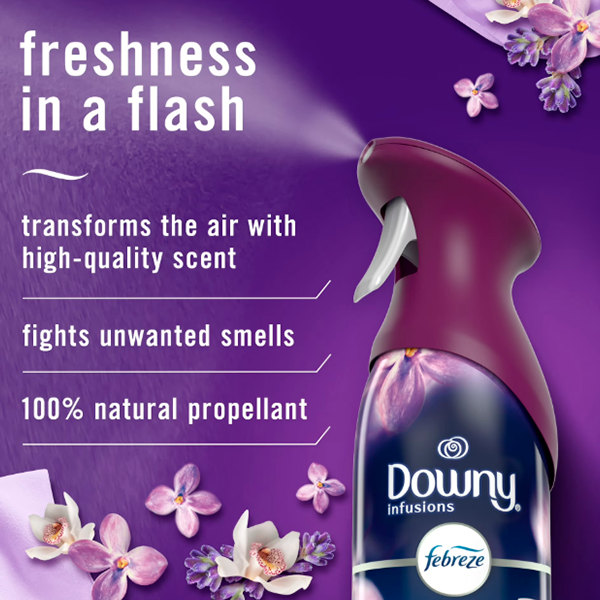 Febreze Air Spray Ambientador, Spray para Habitaciones contra Olores, Downy Calm, 8.8oz - Imagen 2