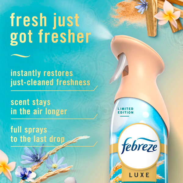 Febreze Air Mist Luxe Brisa Cálida Del Océano Ambientador en Spray, 8.1 oz - Imagen 2