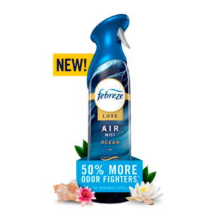 Febreze Spray Ambientador Air Mist Luxe, Aroma Océano, 8.8oz
