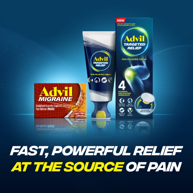 Advil Analgésicos para Migraña para Alivio Del Dolor de Cabeza, Cápsulas Líquidas Rellenas para Reducir la Fiebre - Imagen 2