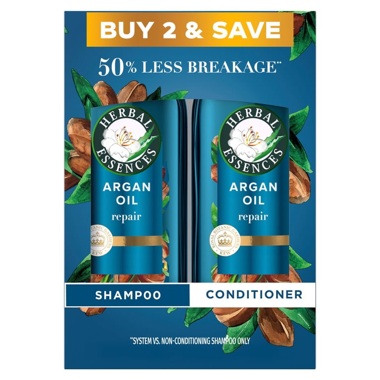 Herbal Essences Reparación + Fuerza Champú y Acondicionador de Aceite de Argán Paquete Doble - Imagen 2