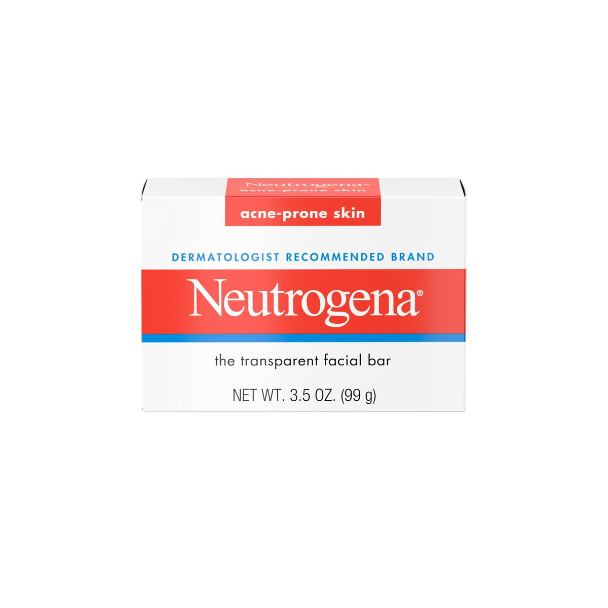 Neutrogena Acné Barra de Lavado Facial para el, Tratamiento para el Acné para Piel Propensa Al Acné, Limpiador Facial, 3.5 oz