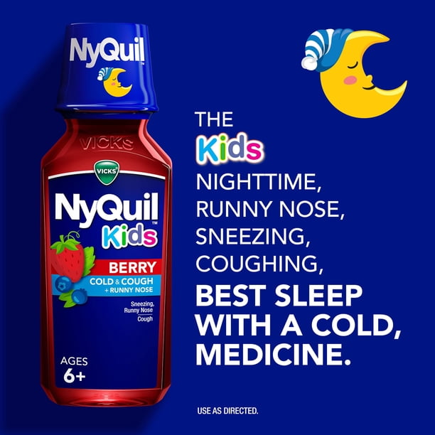 NyQuil Kids' Cold & Cough Liquid, Berry