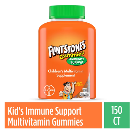 Vitamina C Y Zinc Flintstones Más Apoyo Inmunitario, 150 Gomitas
