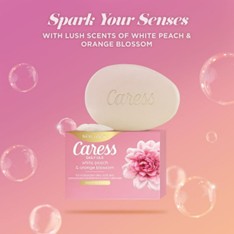 Caress Silkening Daily Silk Beauty Bar, White Peach & Orange Blossom. - Imagen 2